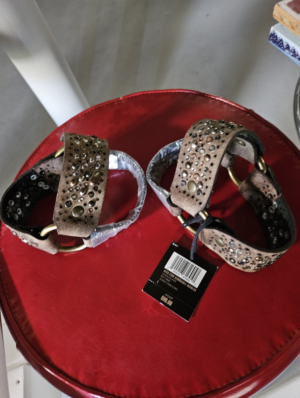 Studded Leather Removable Harness